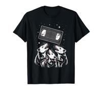 Cosmic Opossum Trio Worship Retro VHS Tape T-Shirt