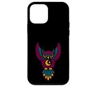 Cosmic Owl Wisdom Boho Hippie Mandala Moon Swirl Rétro Coque pour iPhone 12 Mini