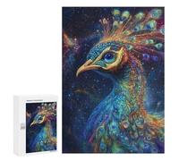 Cosmic Peacock Art Print Puzzle 1000 Pièces Educa Jouet en Bois Cadeau Unique Décoration Intérieure Jeu Éducatif Challenge Toy Adultes Et Enfants À Partir De 14 Ans 300 PCS