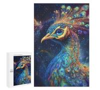 Cosmic Peacock Art Print Puzzle 1000 Pièces Educa Jouet en Bois Cadeau Unique Décoration Intérieure Jeu Éducatif Challenge Toy Adultes Et Enfants À Partir De 14 Ans 1000 PCS