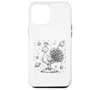 Cosmic Peacock Dreamer Céleste Space Oiseau Ligne Art Coque pour iPhone 12 Pro Max