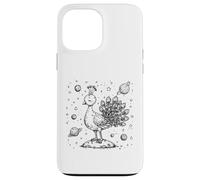 Cosmic Peacock Dreamer Céleste Space Oiseau Ligne Art Coque pour iPhone 13 Pro Max