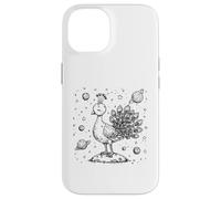 Cosmic Peacock Dreamer Céleste Space Oiseau Ligne Art Coque pour iPhone 14