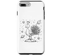 Cosmic Peacock Dreamer Céleste Space Oiseau Ligne Art Coque pour iPhone 7 Plus/8 Plus