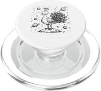 Cosmic Peacock Dreamer Céleste Space Oiseau Ligne Art PopSockets PopGrip pour MagSafe