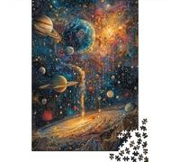 Cosmic Planet Galaxy Adult Jigsaw Puzzle Planetary Space Tree Educational Game Decompression for Adults Teens & Home Decor 38x26cm 1000pcs