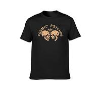 Cosmic Psychos Clashing Skulls T-Shirt Graphics Tee Black Tee Shirt XL