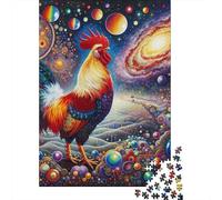 Cosmic Rooster Painting Puzzle 1000 Pièces Educa Jouet en Bois Divertissement Créatif De l'art De La Décoration Jeu Éducatif Challenge Toy Adultes & Enfants des 14 Ans 38x26cm/1000pcs