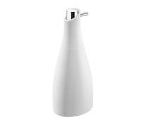 COSMIC Saku Distributeur de Savon de Comptoir Minimaliste en Acrylique et Verre. Accessoire Rechargeable de 300 ML pour Salle de Bain et Cuisine, Blanc Mat