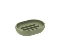 COSMIC SAONA Porte-Savon pour Salle de Bain ou Cuisine de Design Élégant Fabriqué en Résine. Support pour Savonnettes. Accessoire au Toucher Doux pour Lavabo de Couleur Olive