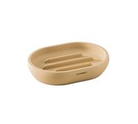 COSMIC SAONA Porte-Savon pour Salle de Bain ou Cuisine de Design Élégant Fabriqué en Résine. Support pour Savonnettes. Accessoire au Toucher Doux pour Lavabo de Couleur Sable