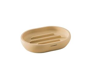 COSMIC SAONA Porte-Savon pour Salle de Bain ou Cuisine de Design Élégant Fabriqué en Résine. Support pour Savonnettes. Accessoire au Toucher Doux pour Lavabo de Couleur Sable