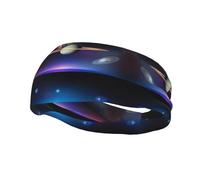 Cosmic Saturn Bandeau élastique unisexe pour le sport, la course à pied, le cyclisme, le yoga
