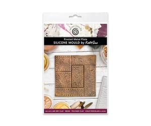 Cosmic Shimmer Katy Sue Craft Moulds Moule en silicone avec plaque métallique rivetée pour travaux manuels Utilisation avec séchage à l'air libre et argile polymère, résine, cire, porcelaine froide et