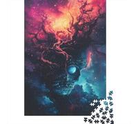 Cosmic Skull Tree Puzzle Adulte 1000 Pièces, 70x50cm/1000pcs, Moment Tranquille Autour De La Table; Pièces en Carton Blanc Au Fini Lisse