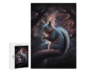 Cosmic Squirrel in Starry Forest Puzzle 1000 Pièces Educa Jouet en Bois Cadeau Unique Décoration Intérieure Jeu Éducatif Challenge Toy Adultes Et Enfants À Partir De 14 Ans 300 PCS