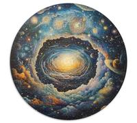 Cosmic Starry Sky 1000 Pieces Puzzles Ronds Puzzle De l'art De La Décoration Moderne Jeu D'Intelligence Puzzle De Qualité Supérieure pour Adultes Et Enfants 1000pcs (67.5x67.5cm)