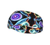 Cosmic Stars Bandeau de sport léger et confortable absorbant élastique respirant pour activités de plein air