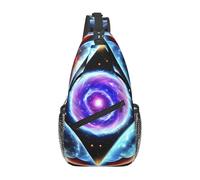 Cosmic Stars C'est un sac à bandoulière décontracté pour homme avec une grande capacité de stockage et une poche plaquée de chaque côté., noir, taille unique