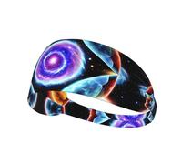 Cosmic Stars Image Bandeau d'exercice élastique Cravate de tête, Bandeau pour Hommes et Femmes, Bande de Cheveux pour Yoga Fitness