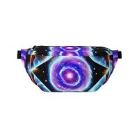 Cosmic Stars Sac banane à bandoulière Grande capacité, imperméable et résistant à la poussière, fermeture éclair sécurisée, convient pour les voyages et les activités de plein air, noir, taille unique