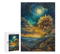 Cosmic Sunflower Landscape Puzzle 1000 Pièces Educa Jouet en Bois Cadeau Unique Décoration Intérieure Jeu Éducatif Challenge Toy Adultes Et Enfants À Partir De 14 Ans 300 PCS