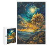 Cosmic Sunflower Landscape Puzzle 1000 Pièces Educa Jouet en Bois Cadeau Unique Décoration Intérieure Jeu Éducatif Challenge Toy Adultes Et Enfants À Partir De 14 Ans 1000 PCS