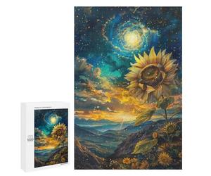 Cosmic Sunflower Landscape Puzzle 1000 Pièces Educa Jouet en Bois Cadeau Unique Décoration Intérieure Jeu Éducatif Challenge Toy Adultes Et Enfants À Partir De 14 Ans 1000 PCS