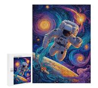 Cosmic Surfing Astronaut Puzzle 500 Pièces Educa Jouet en Bois Cadeau Unique Décoration Intérieure Jeu Éducatif Challenge Toy Adultes Et Enfants À Partir De 14 Ans 500 PCS