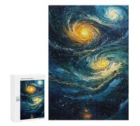 Cosmic Swirl Galaxy Art Puzzle 1000 Pièces Educa Jouet en Bois Cadeau Unique Décoration Intérieure Jeu Éducatif Challenge Toy Adultes Et Enfants À Partir De 14 Ans 300 PCS