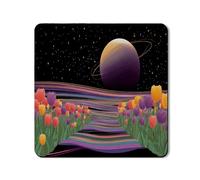Cosmic Tapis de protection supérieur pour machine à laver et sèche-linge, motif floral coloré, tapis de machine à laver, tapis en caoutchouc antidérapant et imperméable pour buanderie, 61 x 61 cm