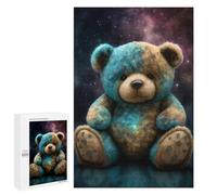 Cosmic Teddy Bear Plush Toy : Activité D’Hiver pour Adultes, 1000 PCS Puzzle Décoratif, avec Une Image Décorative Une Fois Terminé