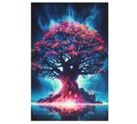 Cosmic Tree of Life Puzzle en Bois Enfant 1000 Pièces - Jeu EduChatif Motricité Fine Et Concentration - Puzzles pour Adultes 78×53cm