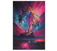 Cosmic Tree of Life Puzzle en Bois Enfant 1000 Pièces - Jeu EduChatif Motricité Fine Et Concentration - Puzzles pour Adultes （78×53cm）