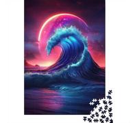Cosmic Tsunami Wave Puzzle Adulte 1000 Pièces, 70x50cm/1000pcs; pour Avancer Tranquillement par Étapes; Carton Blanc pour Un Tri Organisé