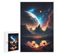 Cosmic Universe Odyssey - Jeu D’Assemblage en Bois, 1000 PCS, Activité D’Hiver pour Adultes; pour Les Couples, Amis Et Familles