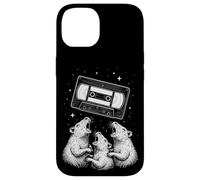 Cosmic VHS Tape with Howling Retro Rats Fantasy Coque pour iPhone 14