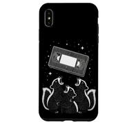Cosmic VHS Tape with Three Howling Raccoons Coque pour iPhone XS Max