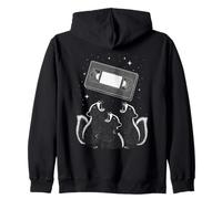 Cosmic VHS Tape with Three Howling Raccoons Sweat à Capuche