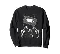Cosmic VHS Tape with Three Howling Raccoons Sweatshirt