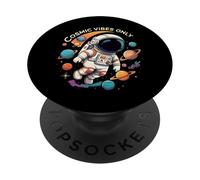 Cosmic Vibes Only Astronaut Space Planets Design PopSockets PopGrip Adhésif