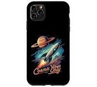 Cosmic Vibes Only Retro Space Rocket Planet Galaxy Aesthetic Coque pour iPhone 11 Pro Max