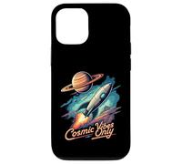 Cosmic Vibes Only Retro Space Rocket Planet Galaxy Aesthetic Coque pour iPhone 12/12 Pro
