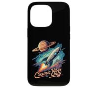 Cosmic Vibes Only Retro Space Rocket Planet Galaxy Aesthetic Coque pour iPhone 13 Pro