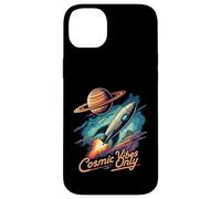 Cosmic Vibes Only Retro Space Rocket Planet Galaxy Aesthetic Coque pour iPhone 14 Plus