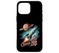 Cosmic Vibes Only Retro Space Rocket Planet Galaxy Aesthetic Coque pour iPhone 16 Pro Max