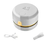 Cosmin Aspirateur de Bureau, Mini Aspirateur de PoussièRe de Table, Balayeuse de PoussièRe de Table Rechargeable, Nettoyeur de PoussièRe Portatif de Table-Blanc