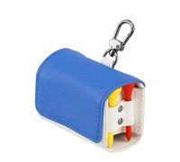 Cosmin Sac à balles de golf, bloc de couleur, porte-sac de golf avec boucle de suspension magnétique en métal pour 2 balles de golf, installation facile, facile à utiliser, bleu, bleu