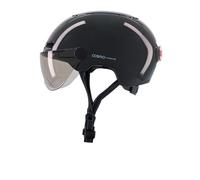 Cosmo Connected - Cosmo Fusion - Casque Intelligent Vélo et Trottinette avec Visière, Taille Adulte - Clignotants, Feu de Freinage Automatique, Partage de Trajet, Détection de Chute