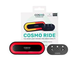 Cosmo Connected - Cosmo Ride - Intelligente und vernetzte Fahrradbeleuchtung - Blinklicht, Bremslicht, automatische Sturzerkennung - Aufladbare LED-Fahrradlampe Micro-USB